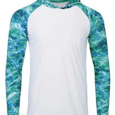 Men's Biloxi Performance Colorblocked Hooded Long Sleeve T-Shirt Thumbnail