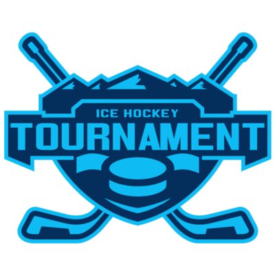 Tournament Ice Hockey logo template Thumbnail