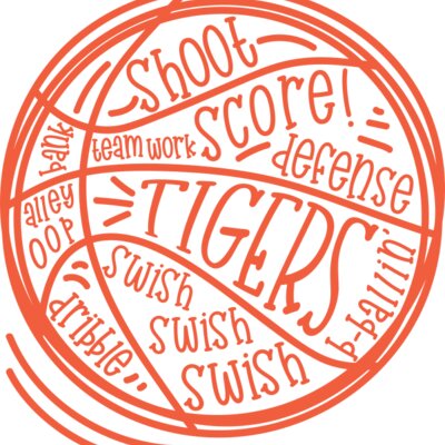 kld Tigers Basketball Word Art Thumbnail