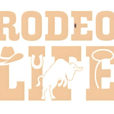 Rodeo Life Text Design on Dark Blue Background Thumbnail